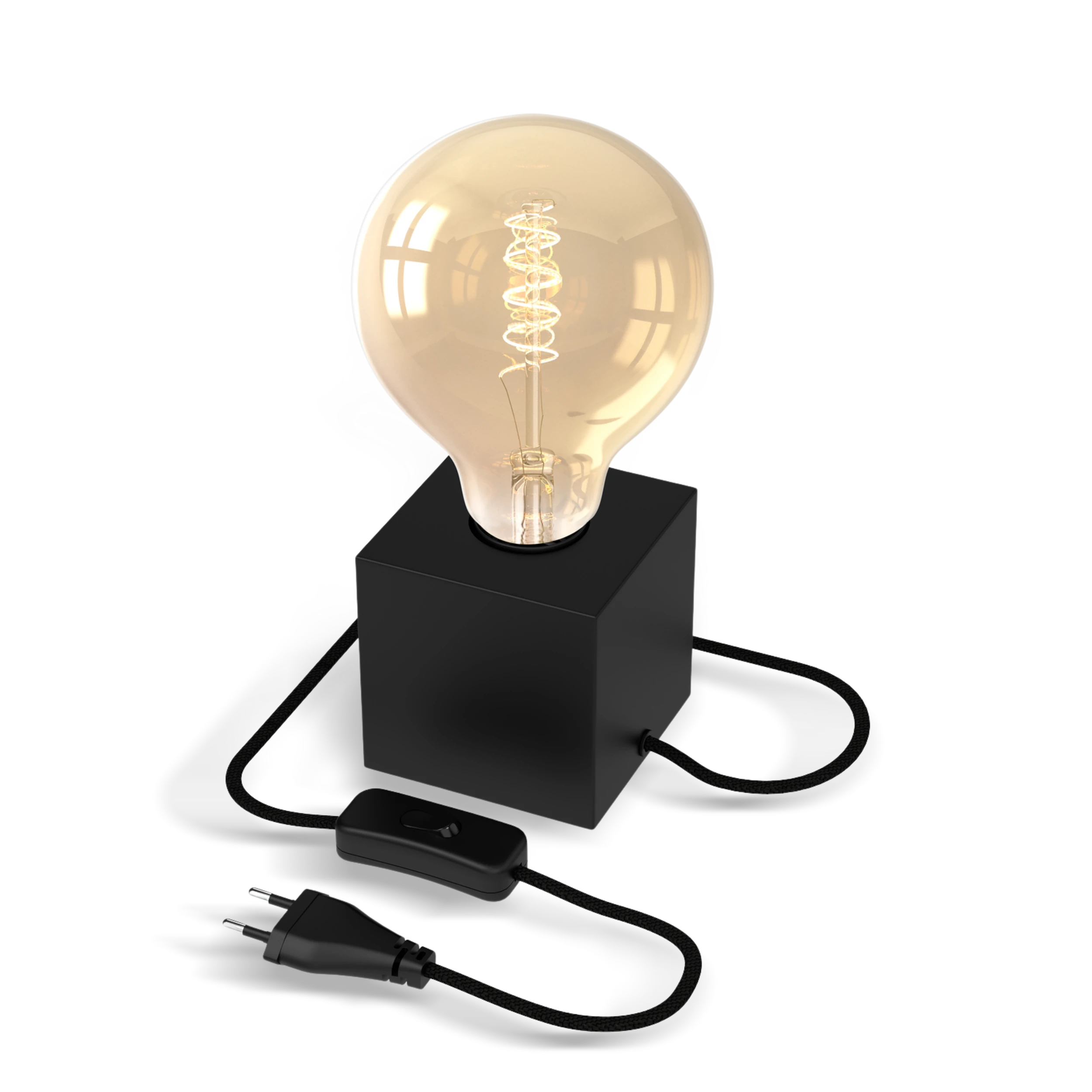 calex-table-fixture-square-e27-pied-de-lampe-noir-85mm image 2