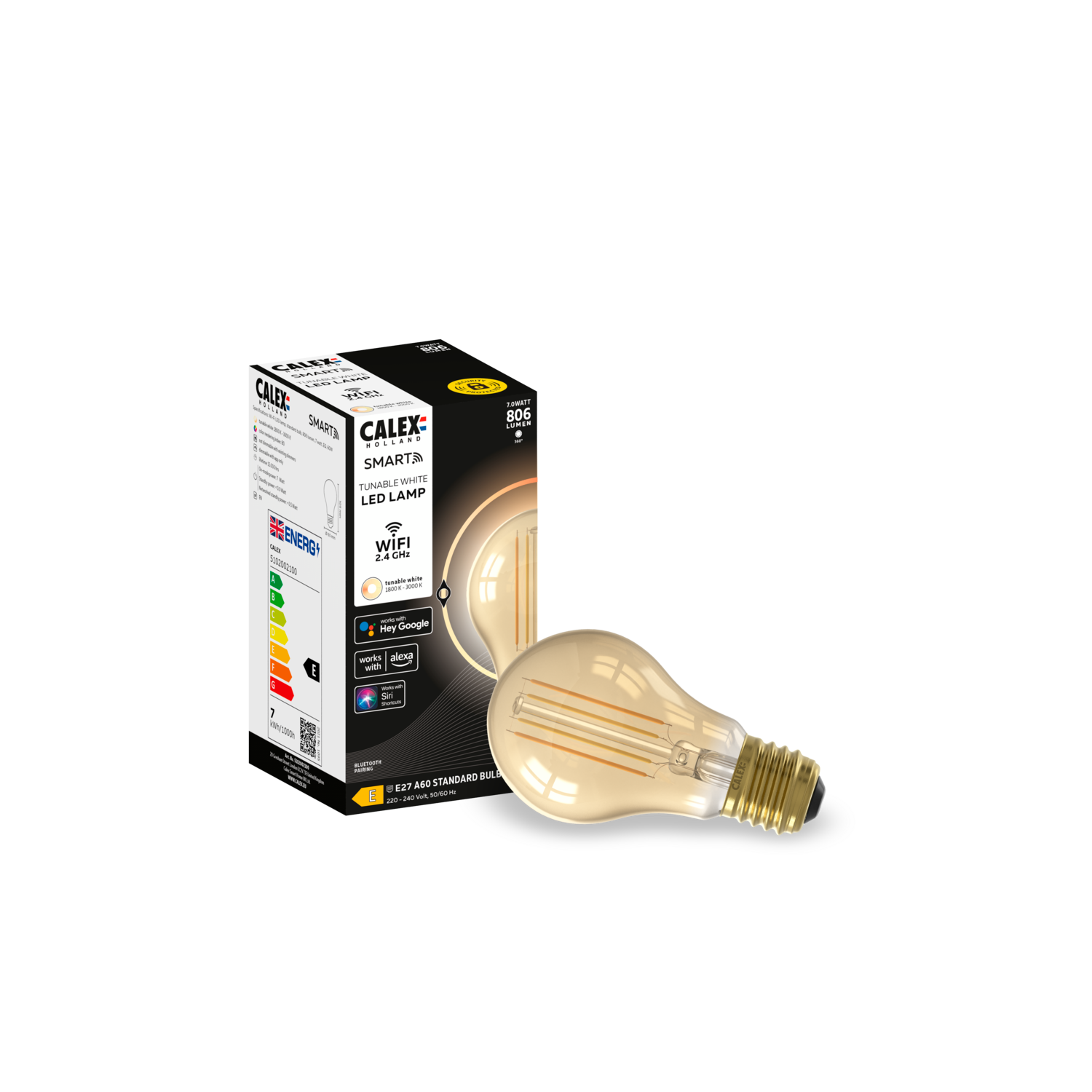 calex-smart-led-filament-connect-e-e27-a60-dor-7w-dimmable image 3