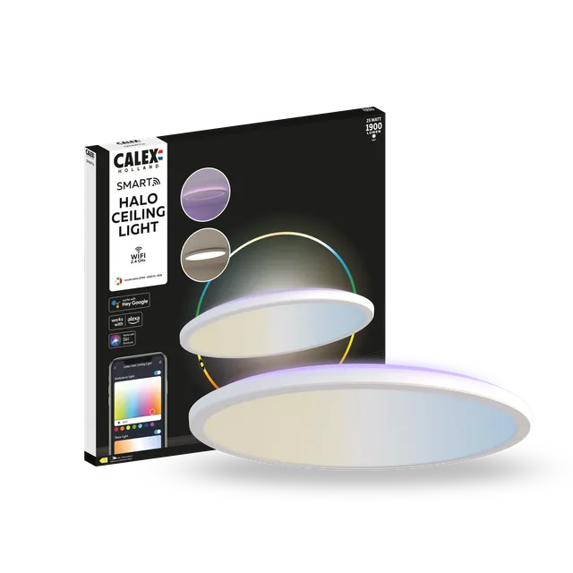 calex-smart-plafonnier-halo-40cm-rgb-cct-blanc image 1