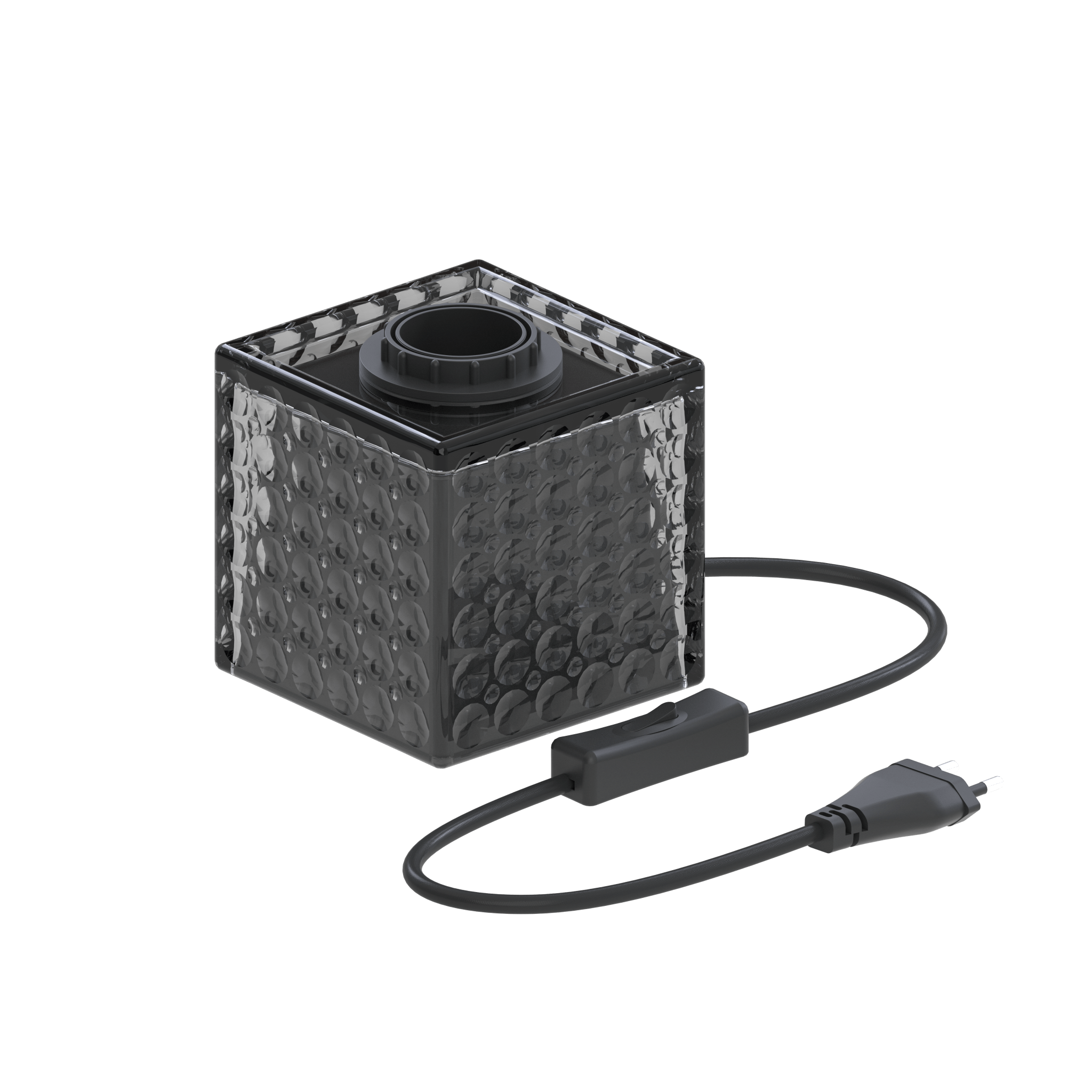 calex-table-lamp-square-e27-verre-noir image 2