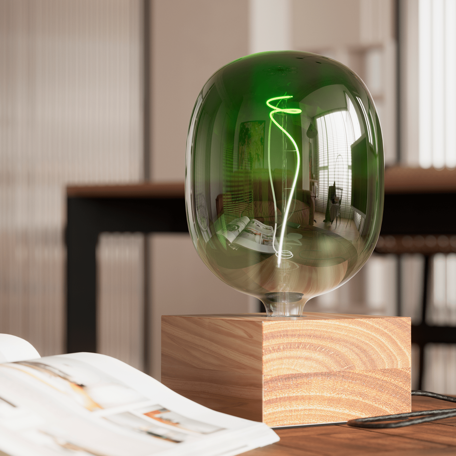 calex-crown-series-lampe-de-table-carr-e-e27-bois-fsc-socle-noir image 4