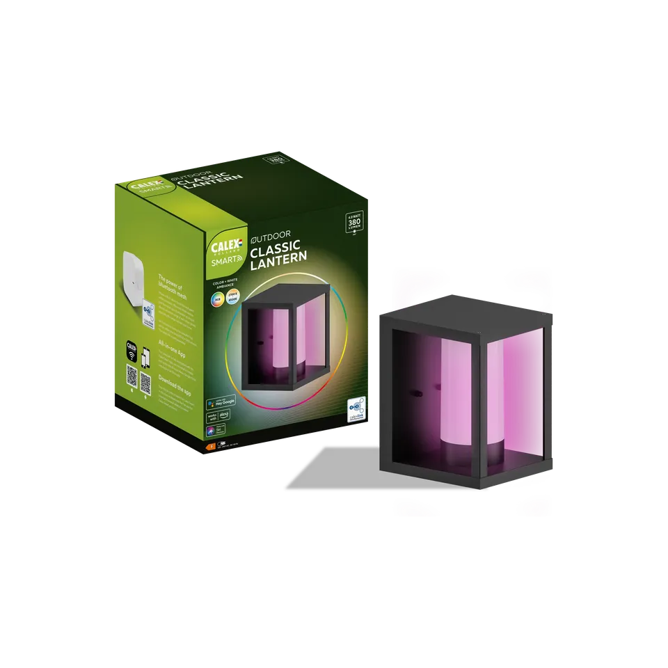 calex-smart-applique-murale-ext-rieure-led-rgb-cct-noire-2 image 1