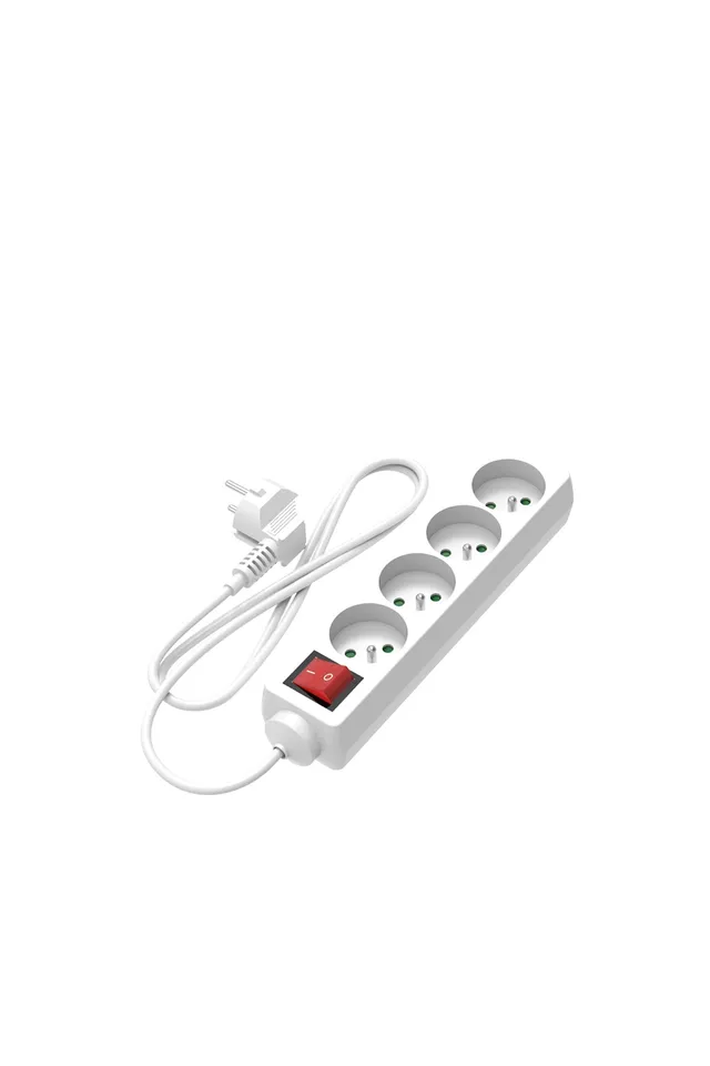 calex-r-partiteur-4-voies-avec-interrupteur-blanc-c-ble-1-4-m image 1