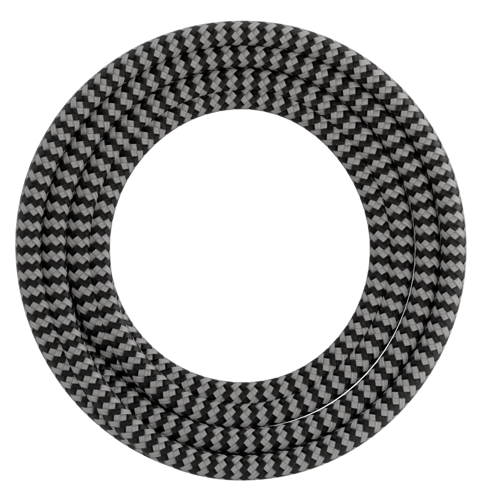 calex-creations-c-ble-textile-1-5-m-noir-blanc image 1