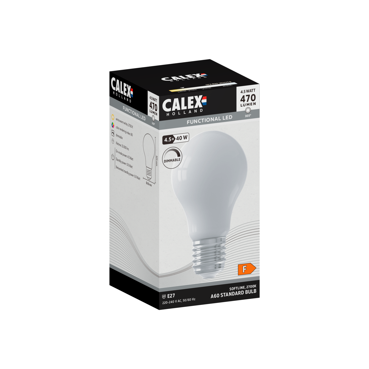 calex-softline-lampe-led-e27-a60-blanche-mate image 3