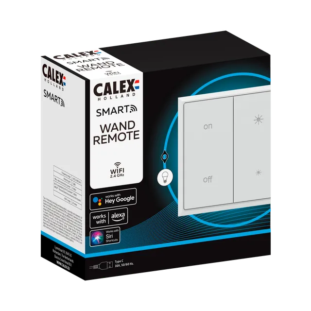 calex-halo-interrupteur-mural-smart-wifi-rechargeable-avec-variateur image 1