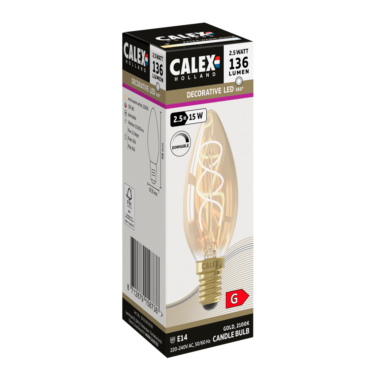 calex-crown-series-ampoule-led-filament-spirale-e14-b35-or image 3