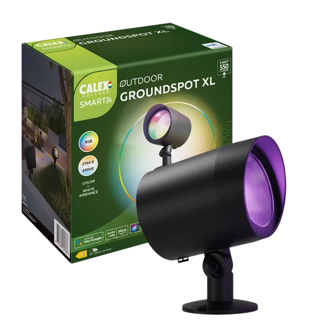 calex-smart-spot-ext-rieur-rgb-cct-noir image 1