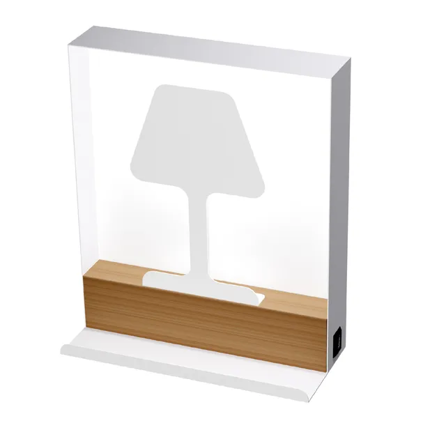 aluminor-luxi-ap-applique-bois-m-tal-clairage-indirect image 1