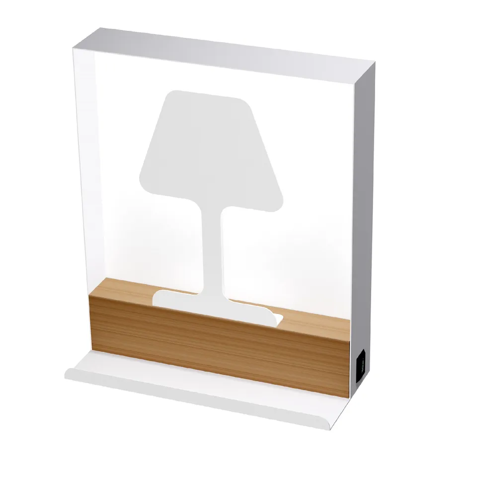 aluminor-luxi-ap-applique-bois-m-tal-clairage-indirect image 1