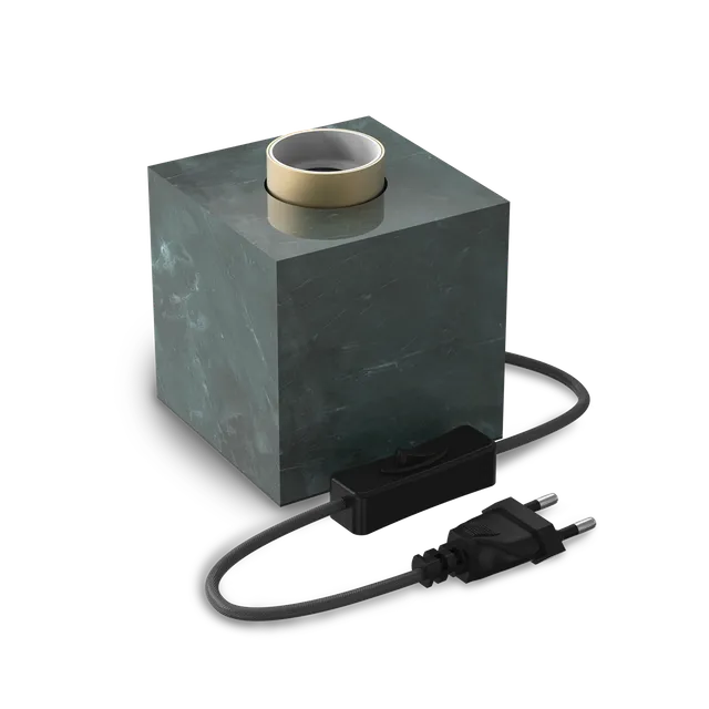 calex-lampe-de-table-carr-e-e27-marbre-vert image 1