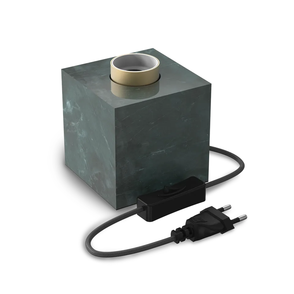calex-lampe-de-table-carr-e-e27-marbre-vert image 1