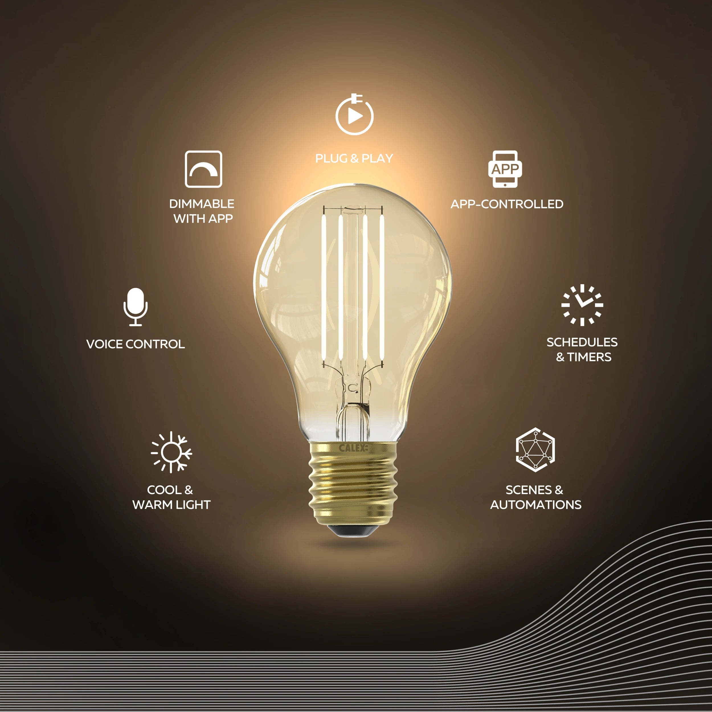 calex-smart-globe-a60-lot-de-3-ampoule-connect-e-e27-dor image 2
