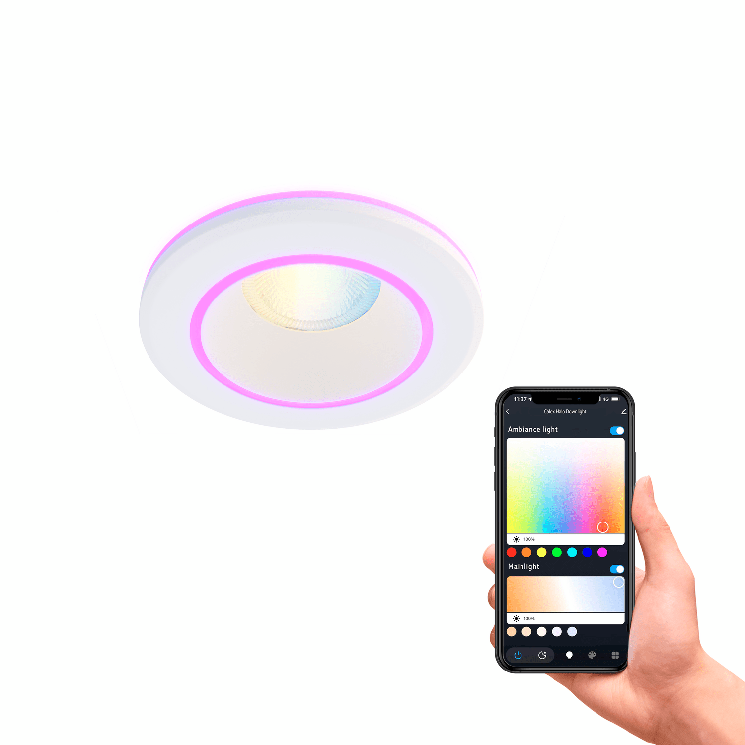 calex-halo-smart-spot-encastr-rgb-cct-blanc image 3