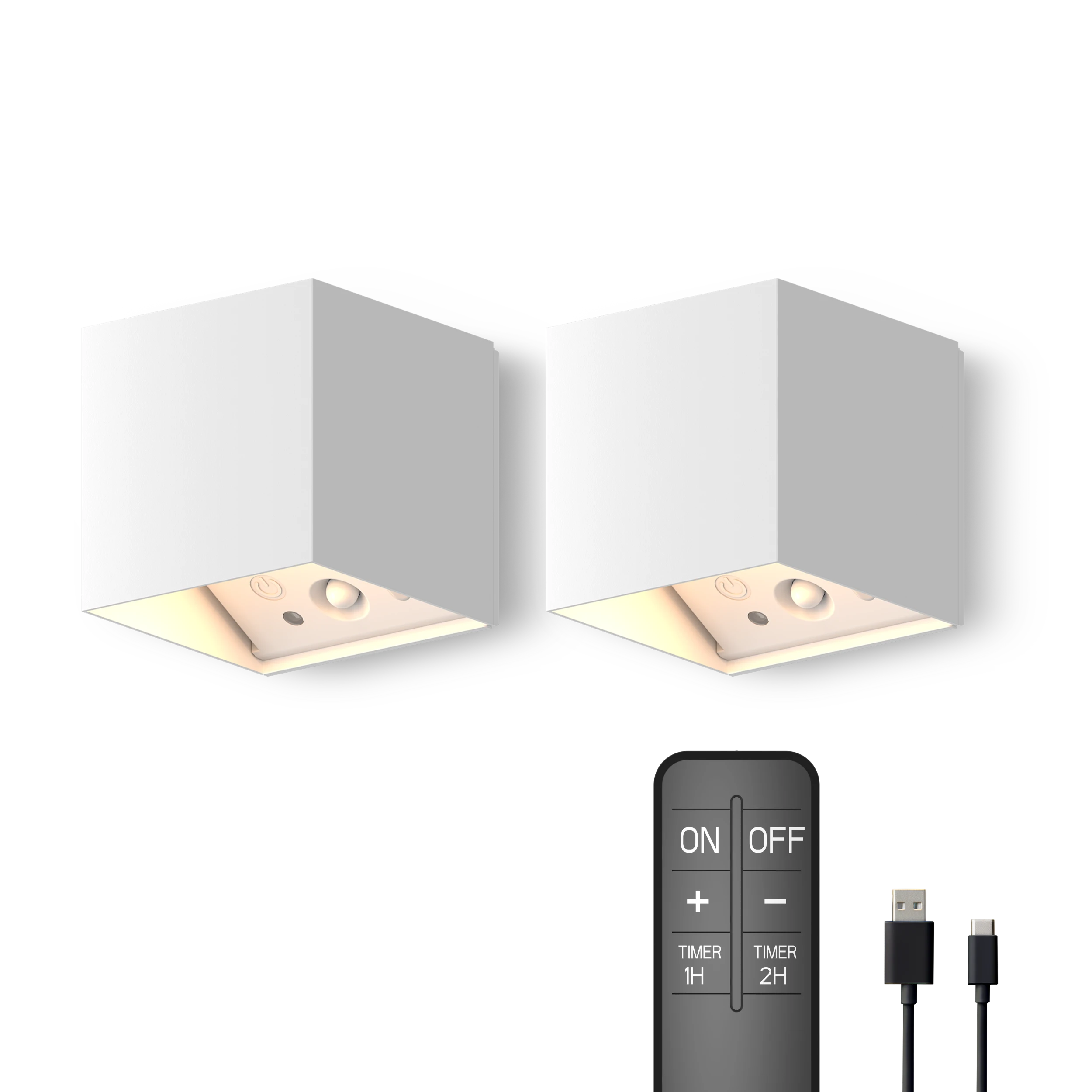 calex-falerna-applique-murale-rechargeable-lot-de-2-blanc-up-down-2700k image 2