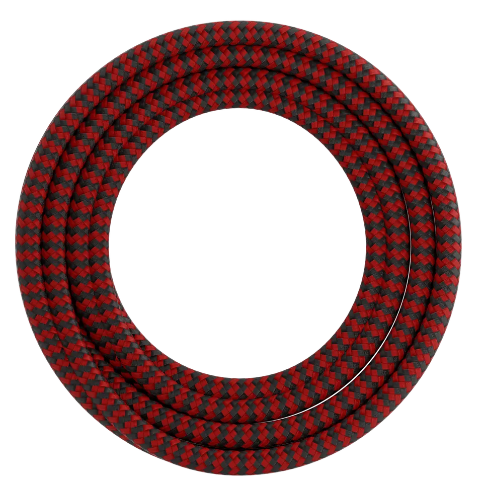 calex-creations-c-ble-tissu-rouge-noir-1-5-m-suspension-diy image 1