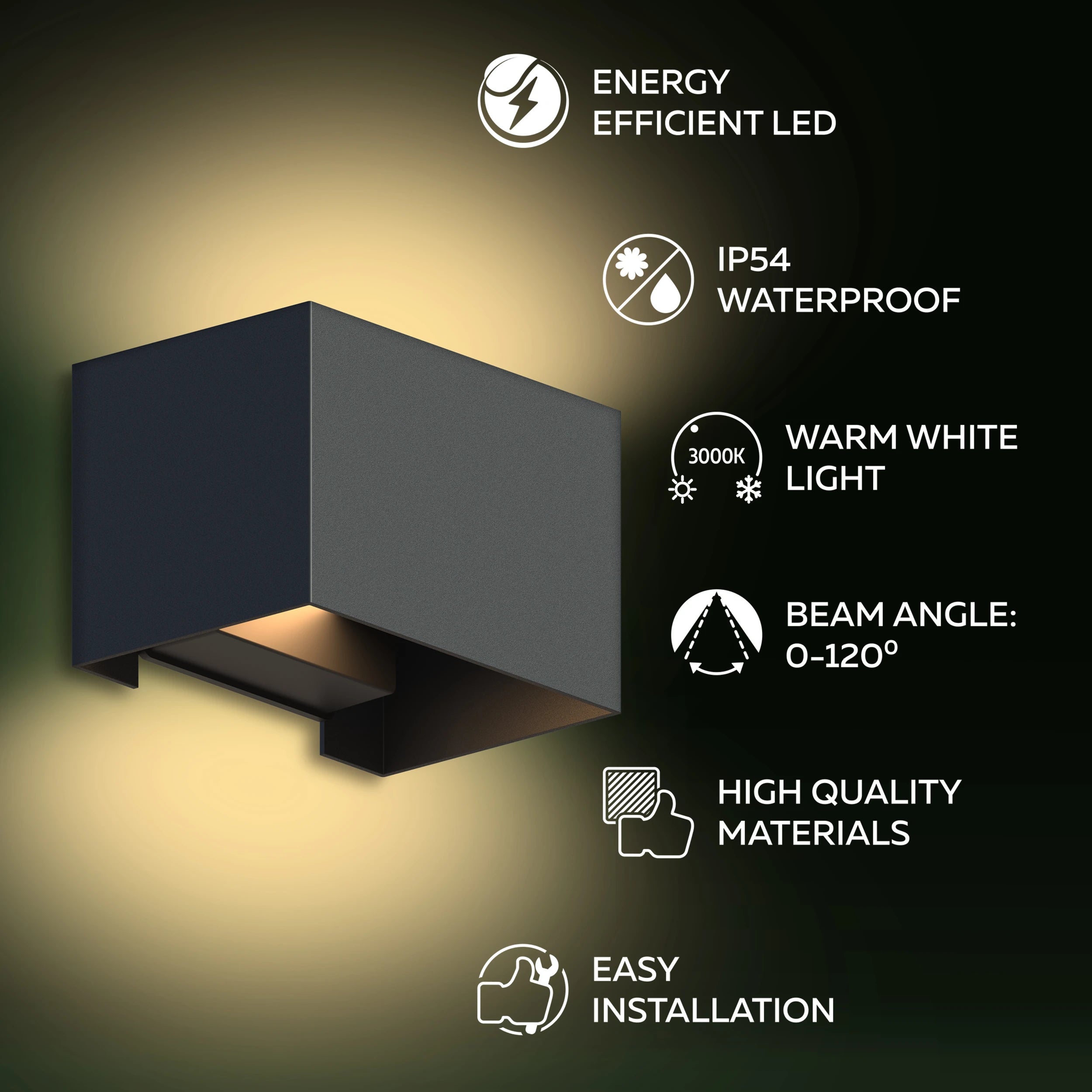 calex-venise-applique-murale-led-up-down-noire image 2
