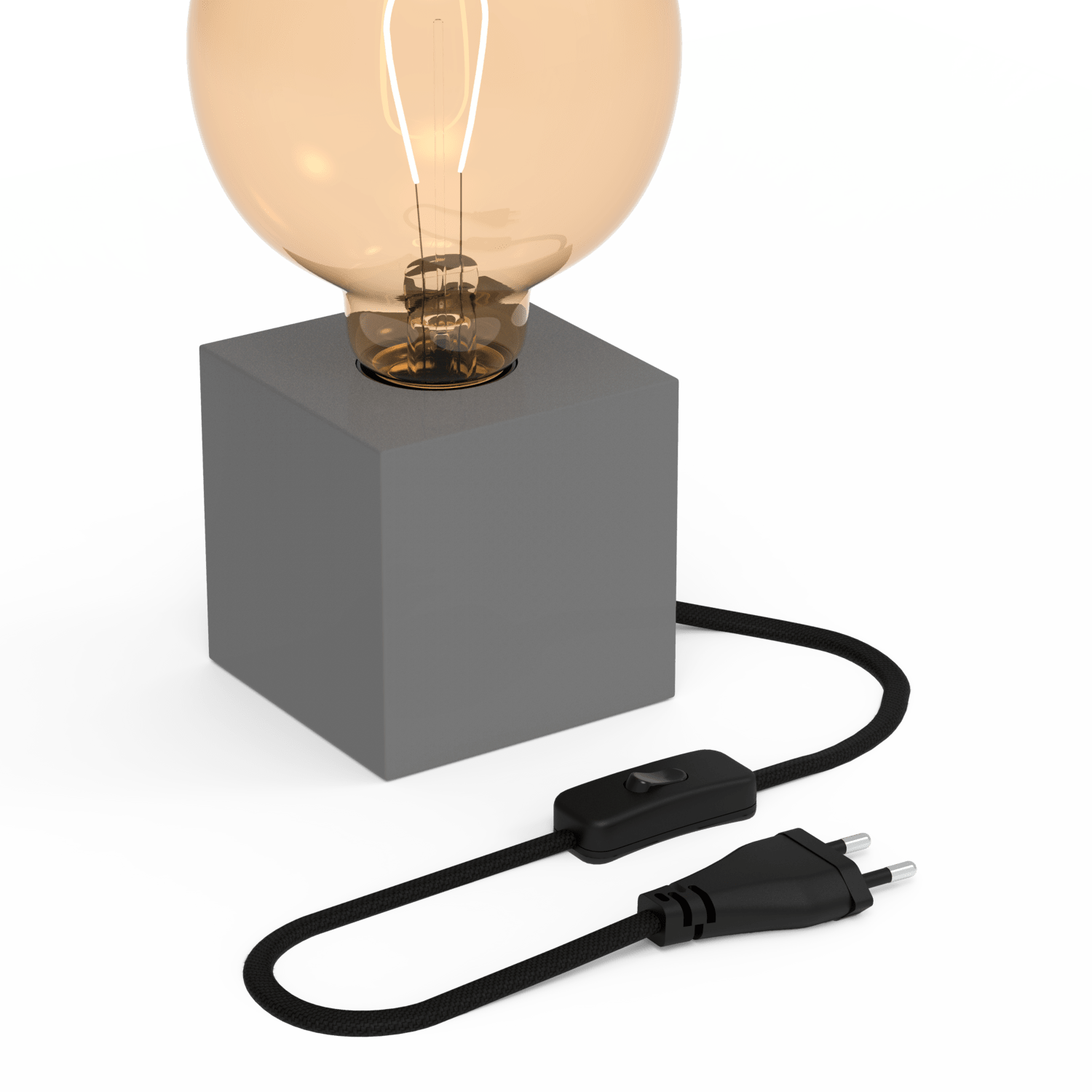 calex-lampe-de-table-square-e27-grise-sans-ampoule image 2